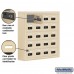 Salsbury Cell Phone Storage Locker - 5 Door High Unit (5 Inch Deep Compartments) - 20 A Doors - Sandstone - Surface Mounted - Resettable Combination Locks